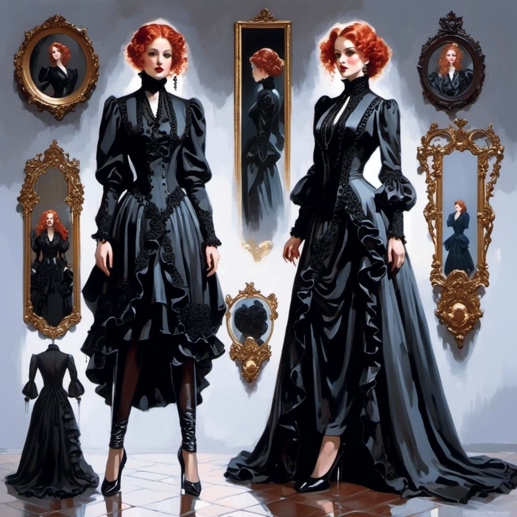 Victorian Vampiress Mina Harker in Golden Age Style