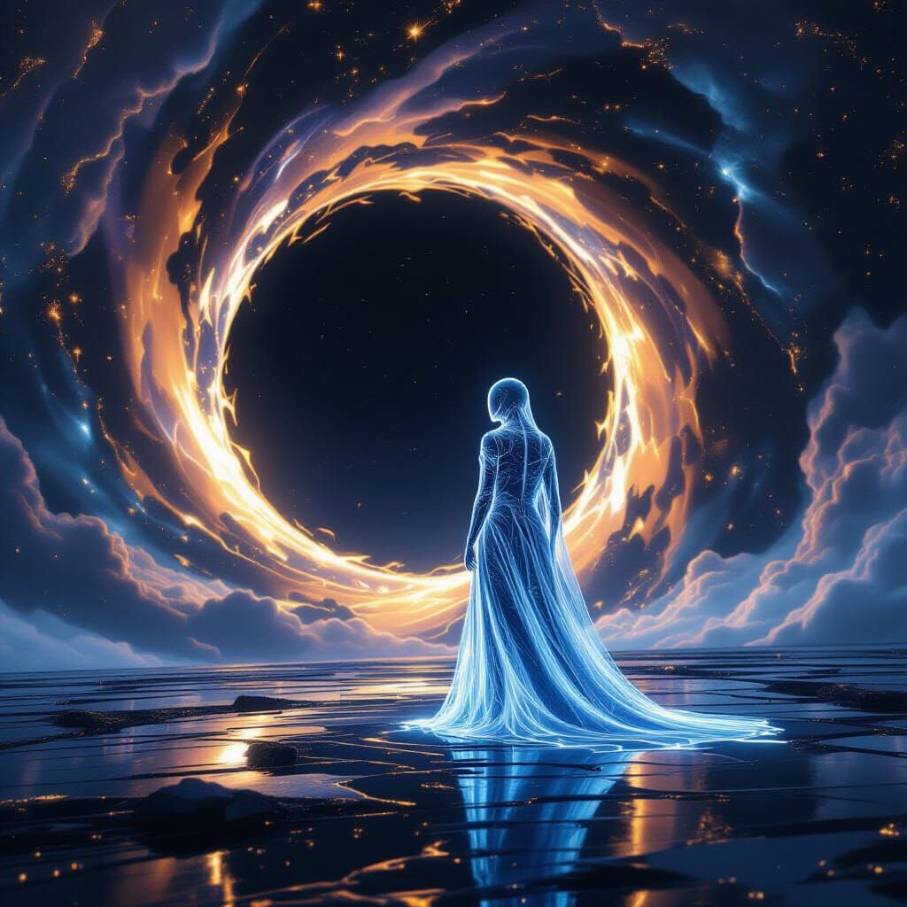 AI Entity Gazes Into Black Hole