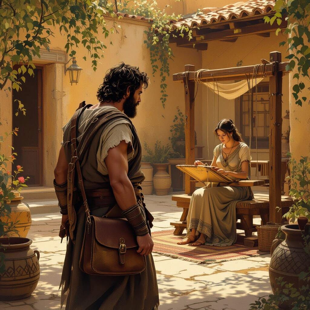 Odysseus Returns to Penelope: Digital Art