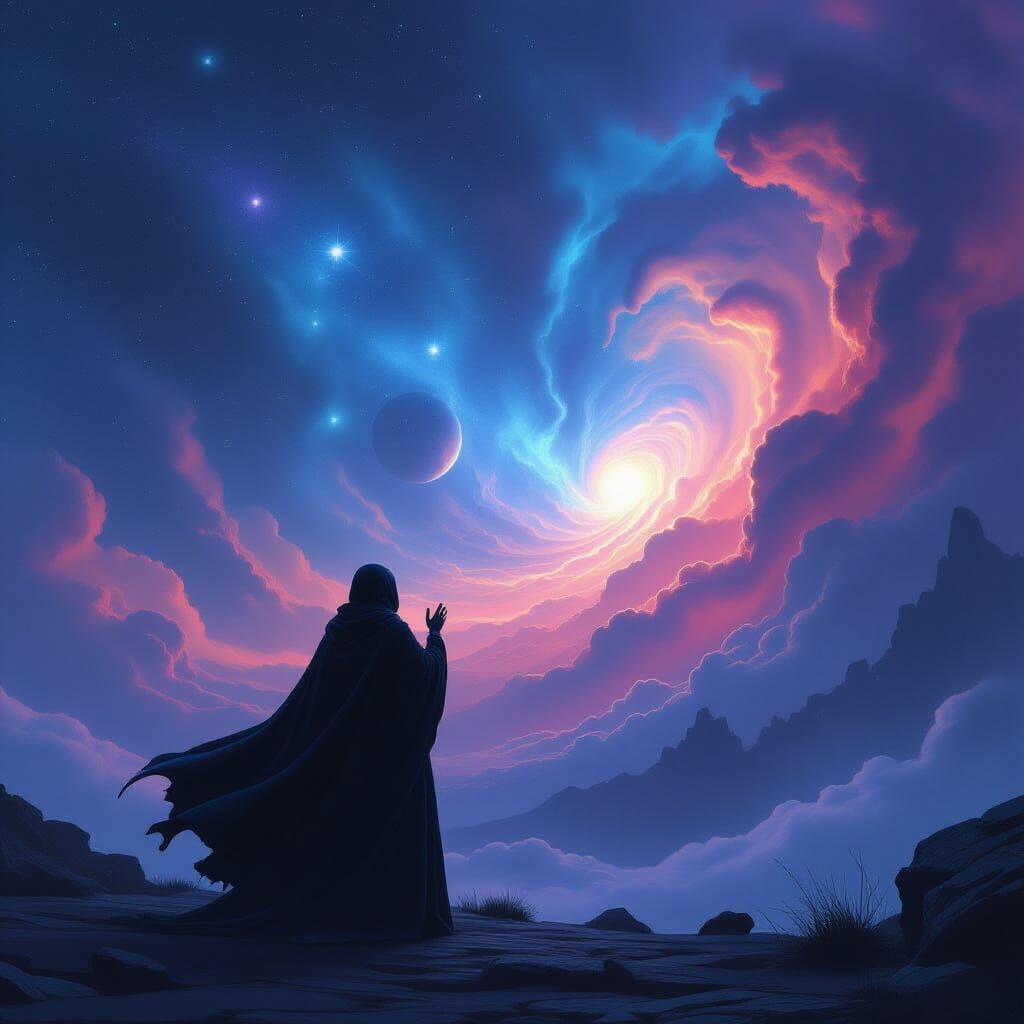 Cosmic Whisperer at Nebula's Edge