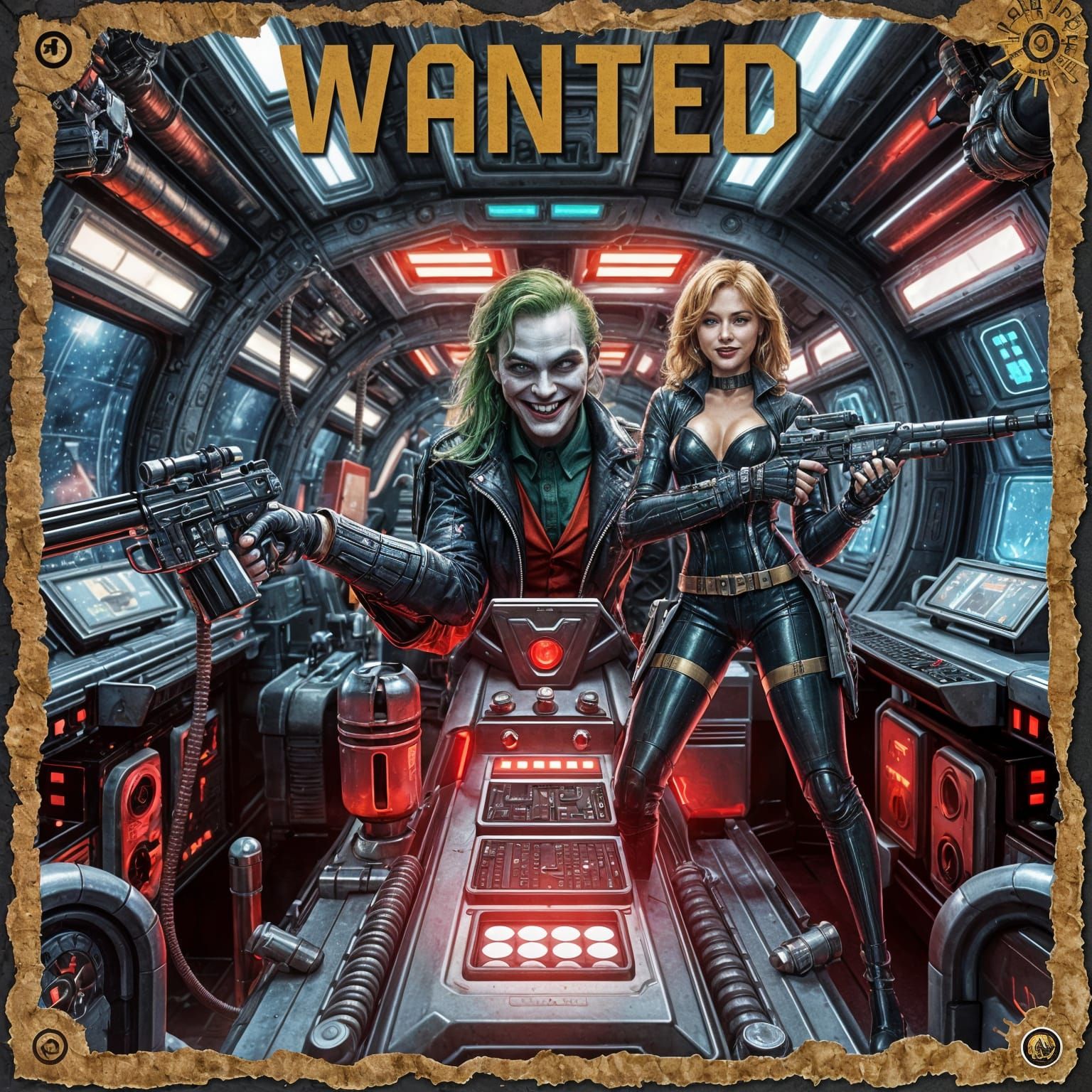 Most Wanted: Joker and Harley in Sci-Fi Galaxy