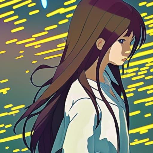 Anime Waifu Portrait in Studio Ghibli Style