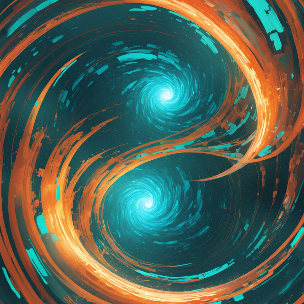 Surreal Abstract Thought in Swirling Light
