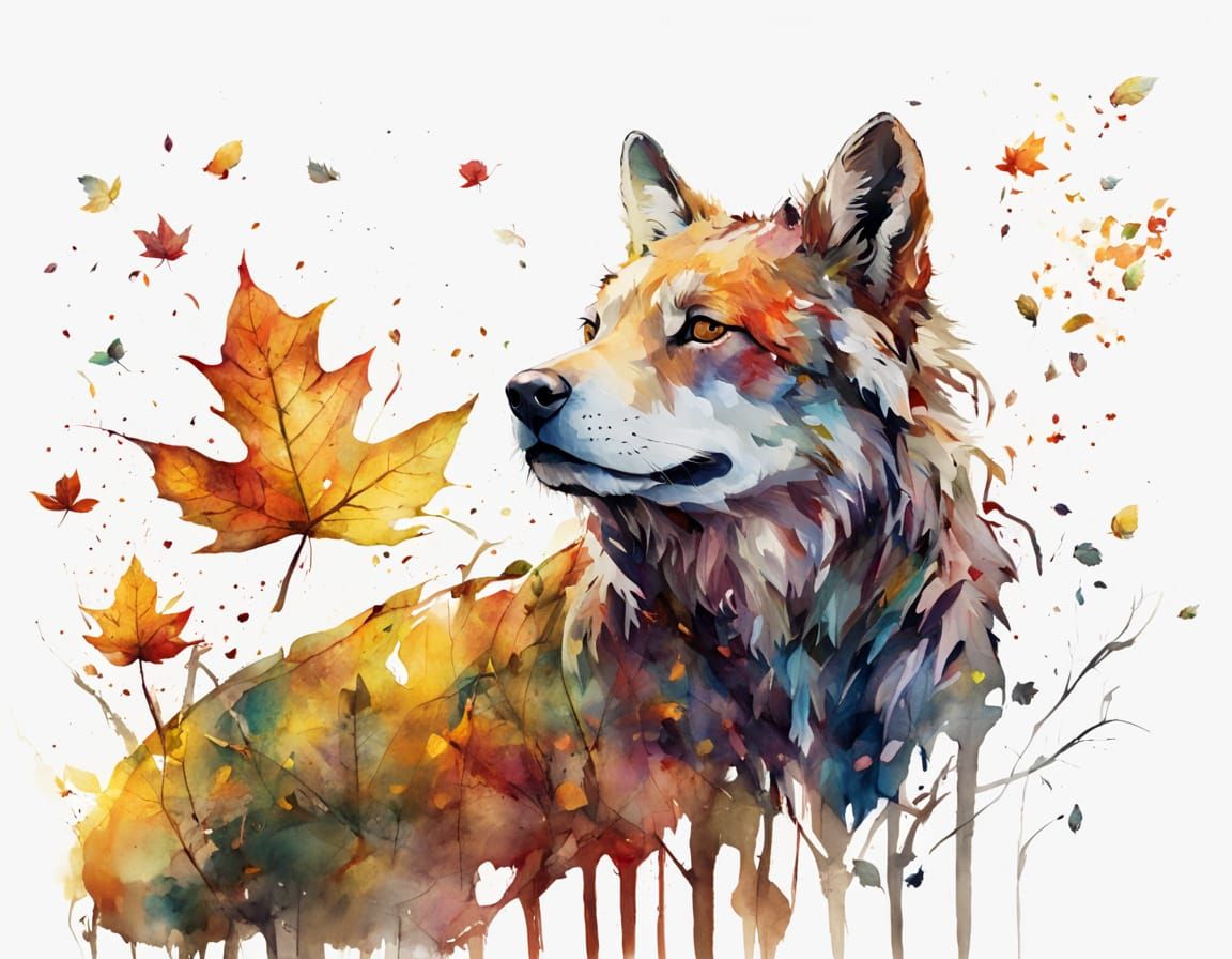 Cozy Autumn Animals Frolicking in Colorful Leaves