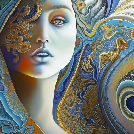 Gorgeous Abstract Painting of a Woman in 8K