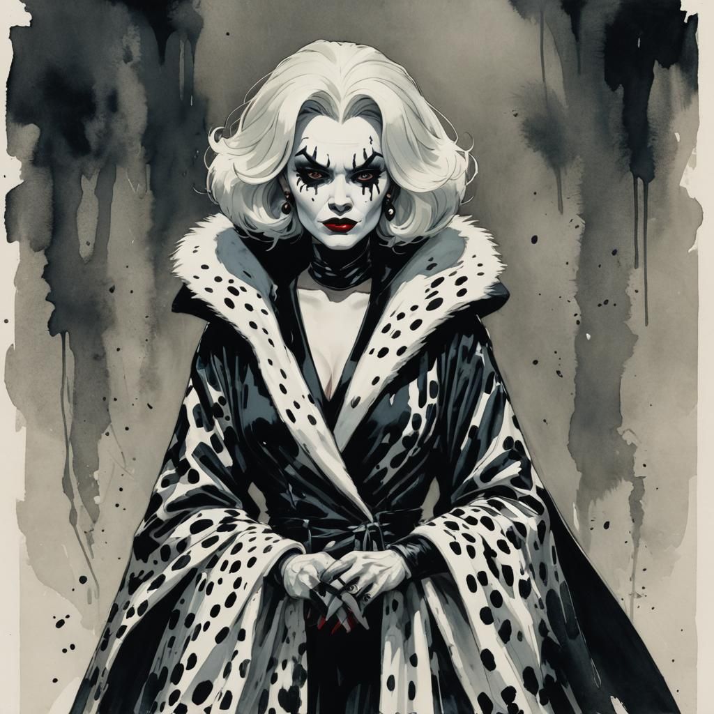 Sinister Cruella de Vil Portrait