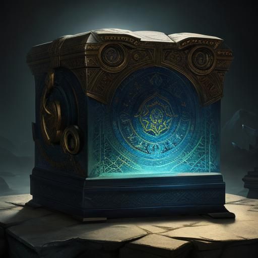 Hyperrealistic Tome in Ancient Tomb, Splash Art