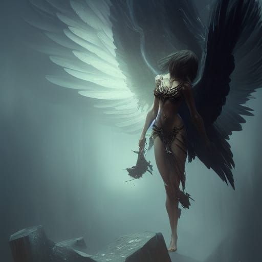 Fallen Angel: Dark Fantasy Concept Art