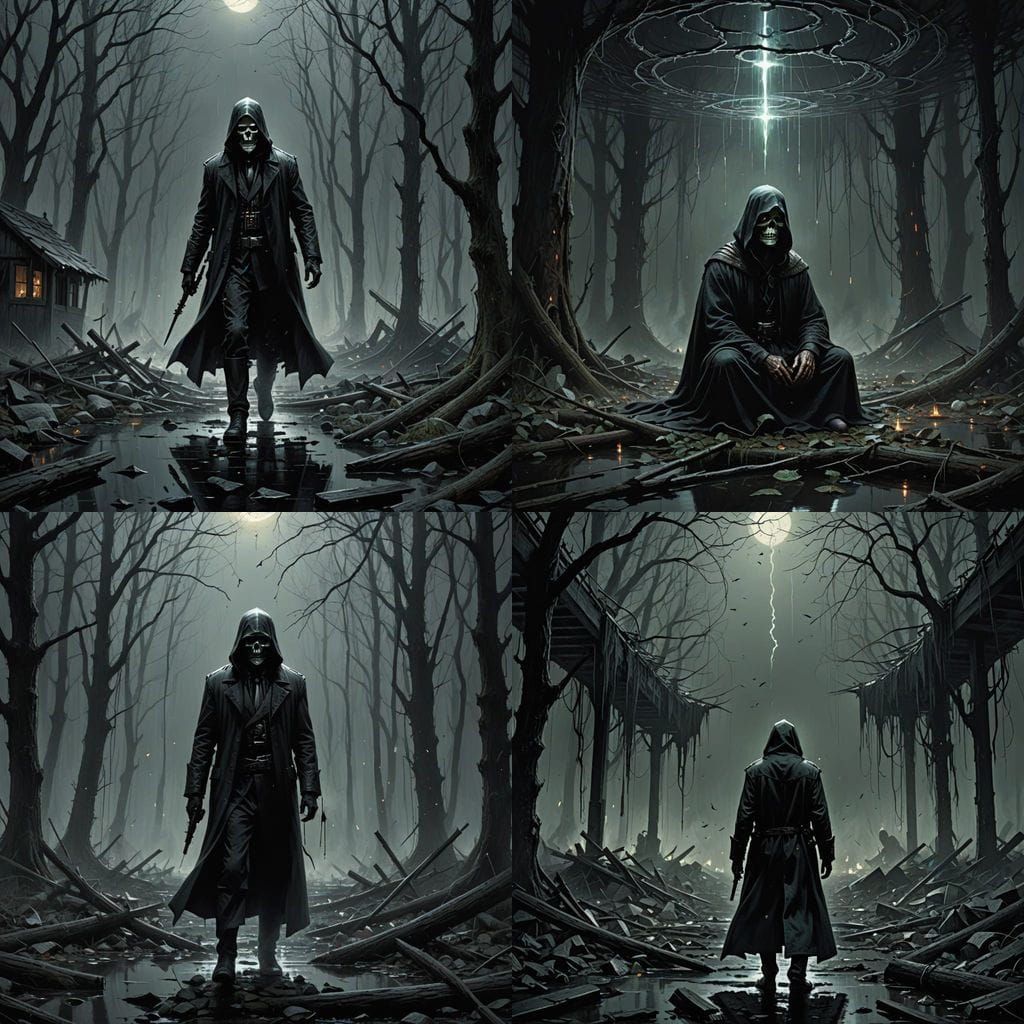 Sinister Depiction of Death's Arrival