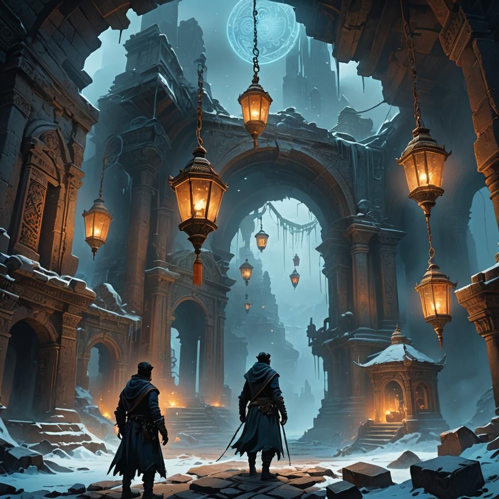 Charly in Mystical Ruins: Fantasy Concept Art