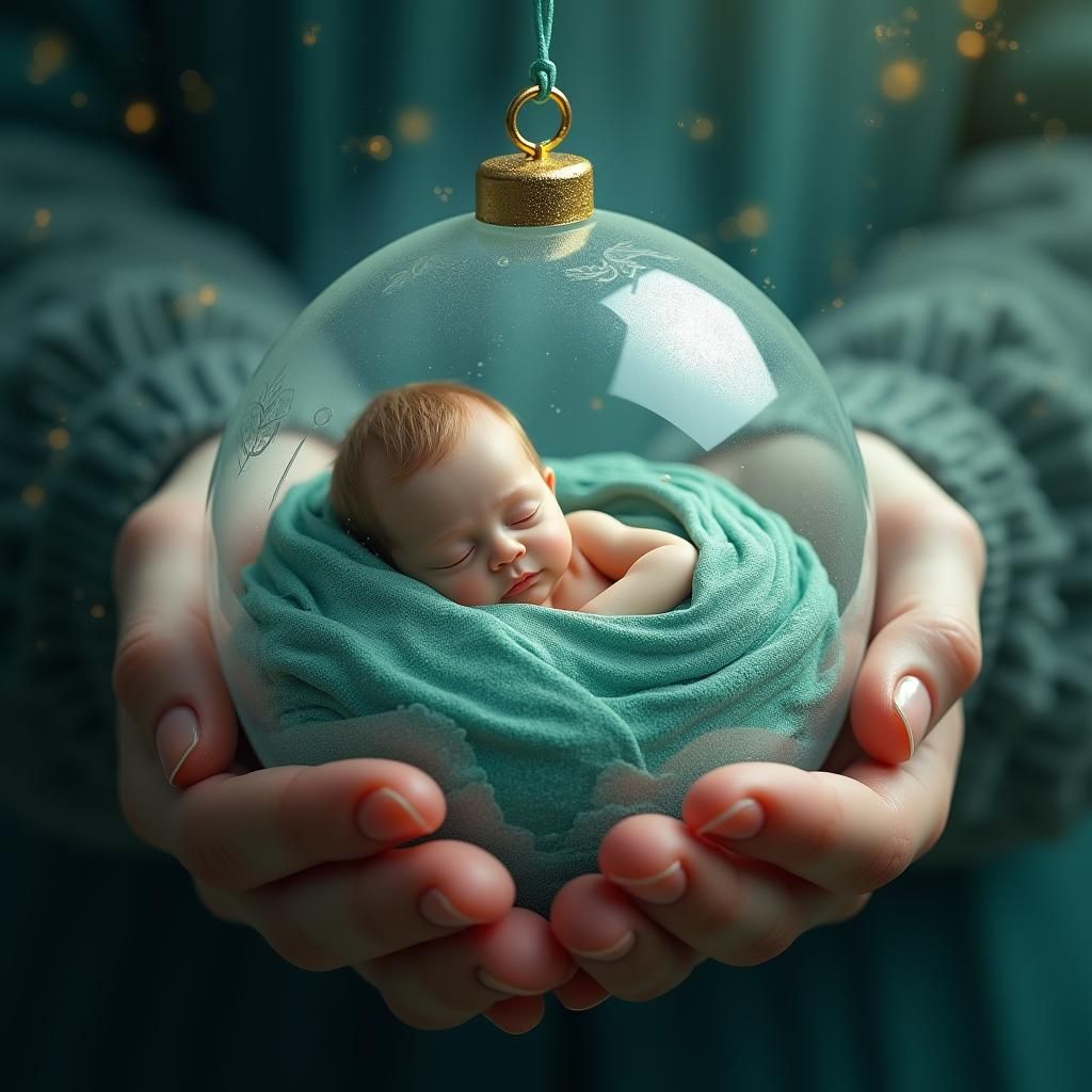 Baby in Bauble: Dreamlike Serenity