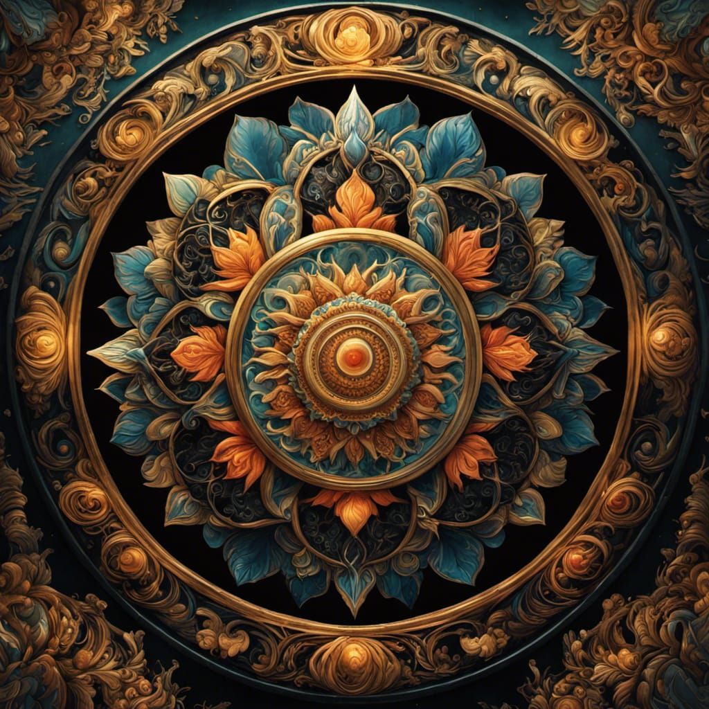 Intricate Mandala: Fantastical Hyper Detailed Fantasy Art