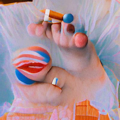 Carry me up them stairs
With my white socks on
And my pretty song
You like my blue nail polish?
buy me my peach lip glos...