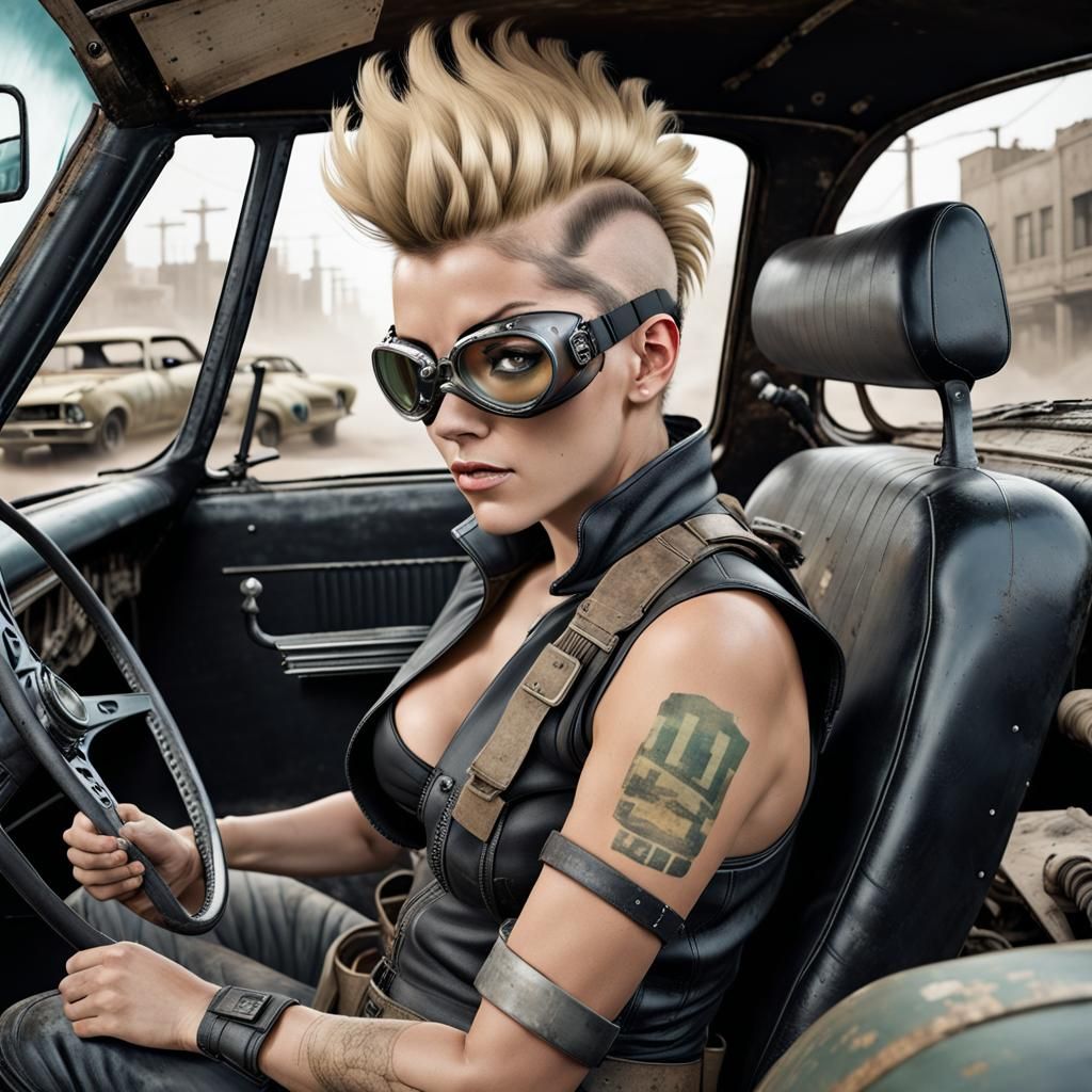 Woman Races GTO Through Post-Apocalyptic City