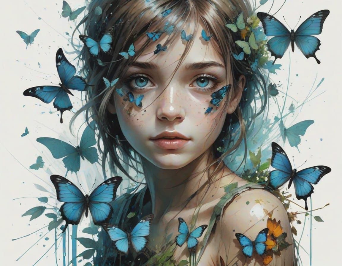 Majestic Butterfly Emerges from Chrysalis