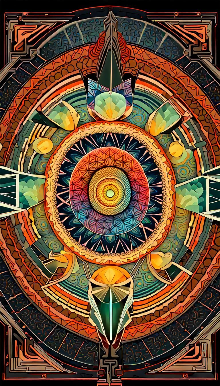 Quantum Mechanics Meets Mandala Geometry in Psychedelic Art