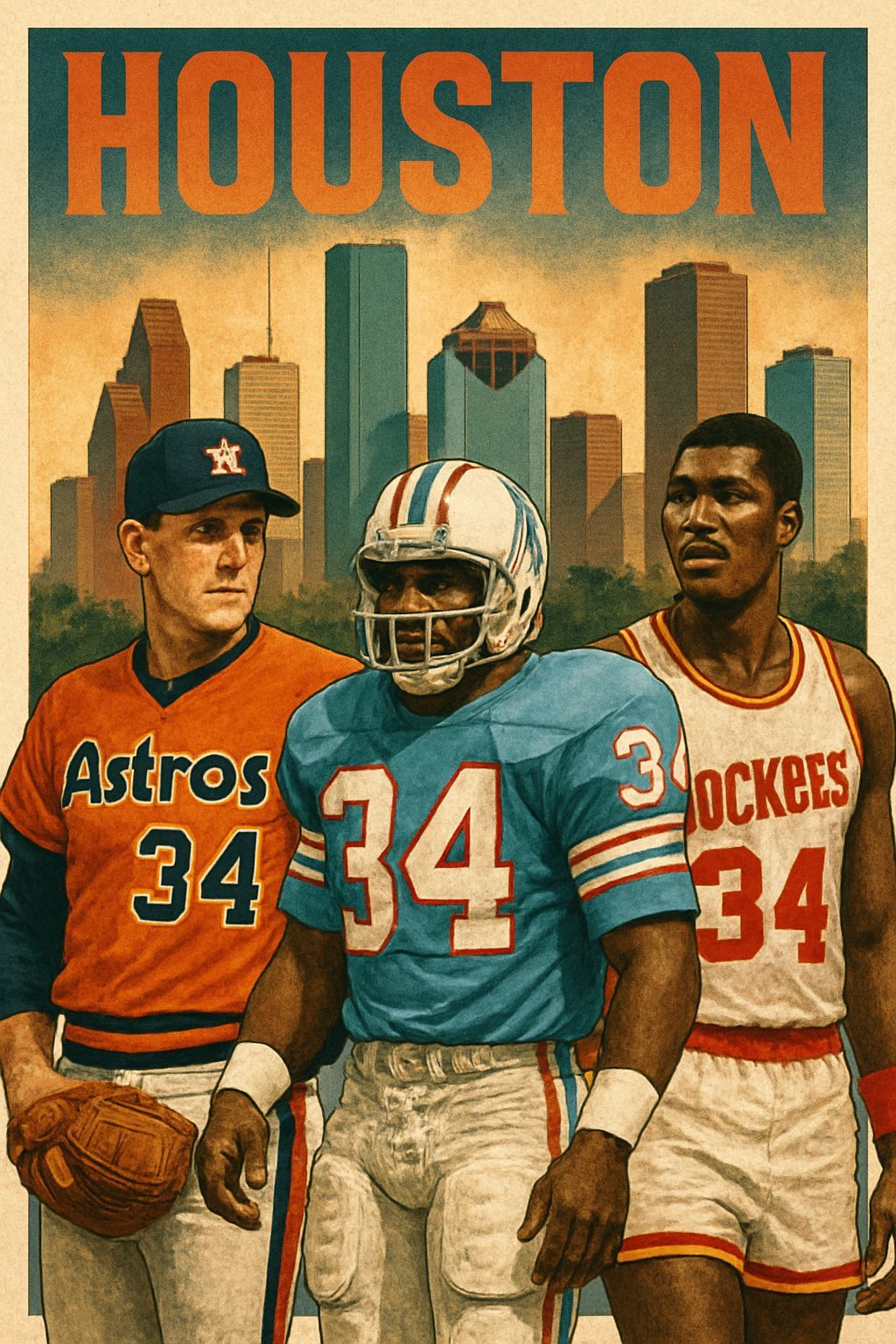Houston Sports Legends: Ryan, Campbell, Olajuwon