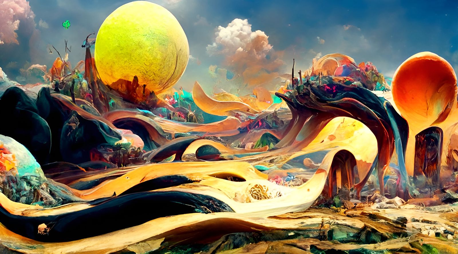 Surreal Alien Landscape Inspired by Tiffany and Ngai