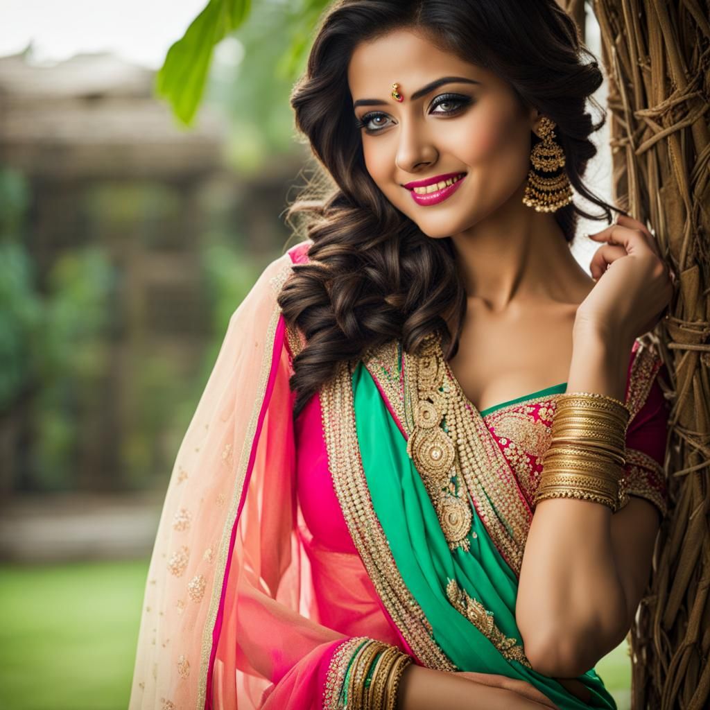 Teen in Saree: Traditional Elegance