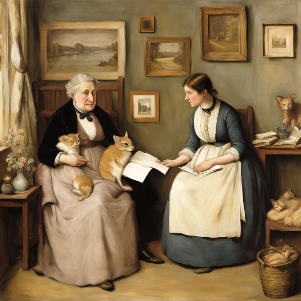 Post-Impressionist Poet in Garret Room as Velvet Painting