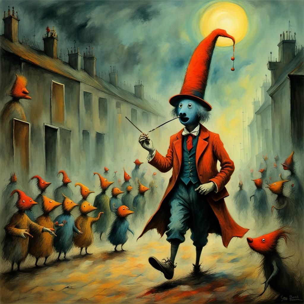 Pied Piper in Gouache: A Maximalist Masterpiece