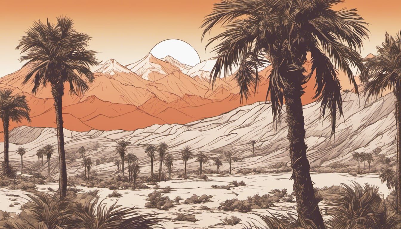 Hyperrealistic Candy Desert with Caramel Rivers