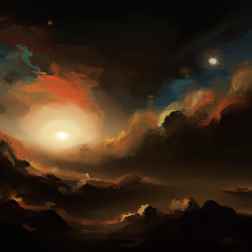 Epic Dark Sunset Fantasy Art in 8K