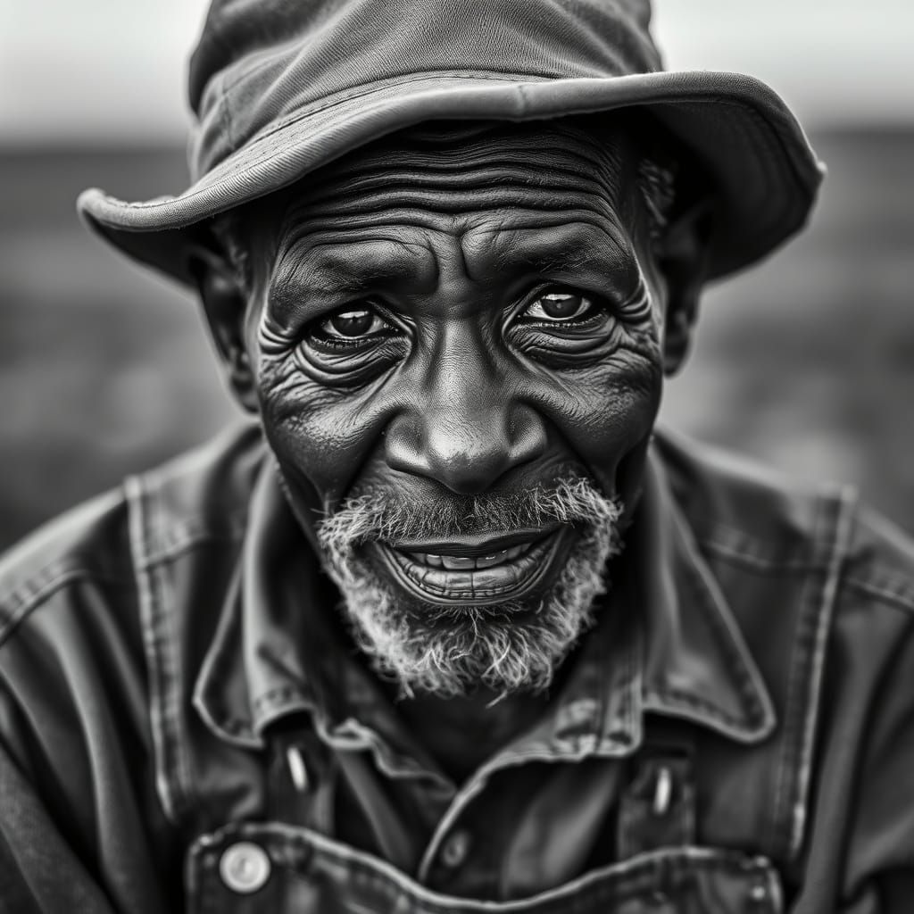 Weathered Farmer with a Gentle Smile