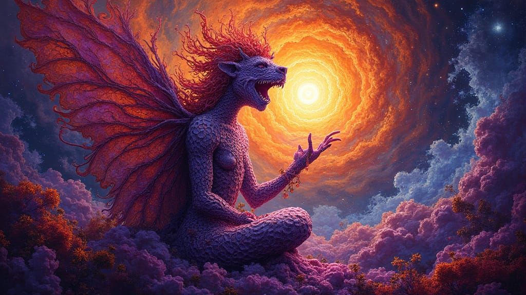 Orange and Purple Dream of Love and Healing