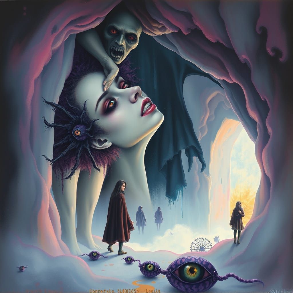 Emotional Vampirism in Eerie Surrealist Style