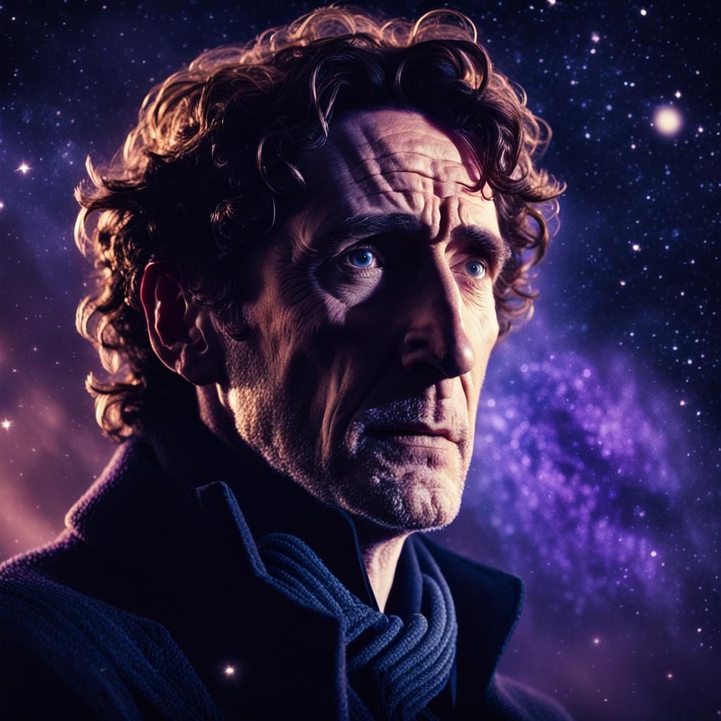 Eighth Doctor Gazing at Stars: Cinematic Film Still