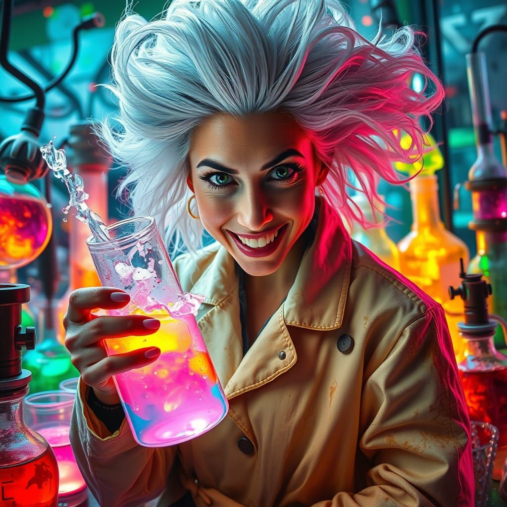 Woman Scientist in a Turbulent Laboratory