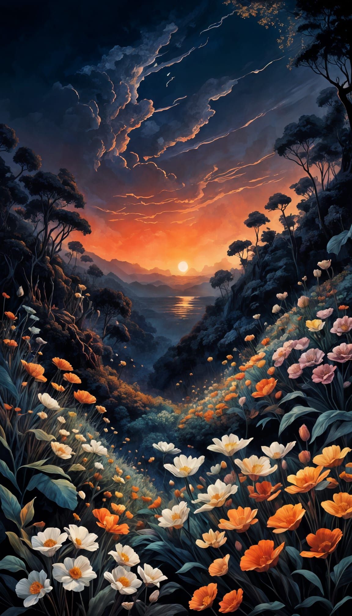 Dreamy Floral Composition with Muted Watercolor