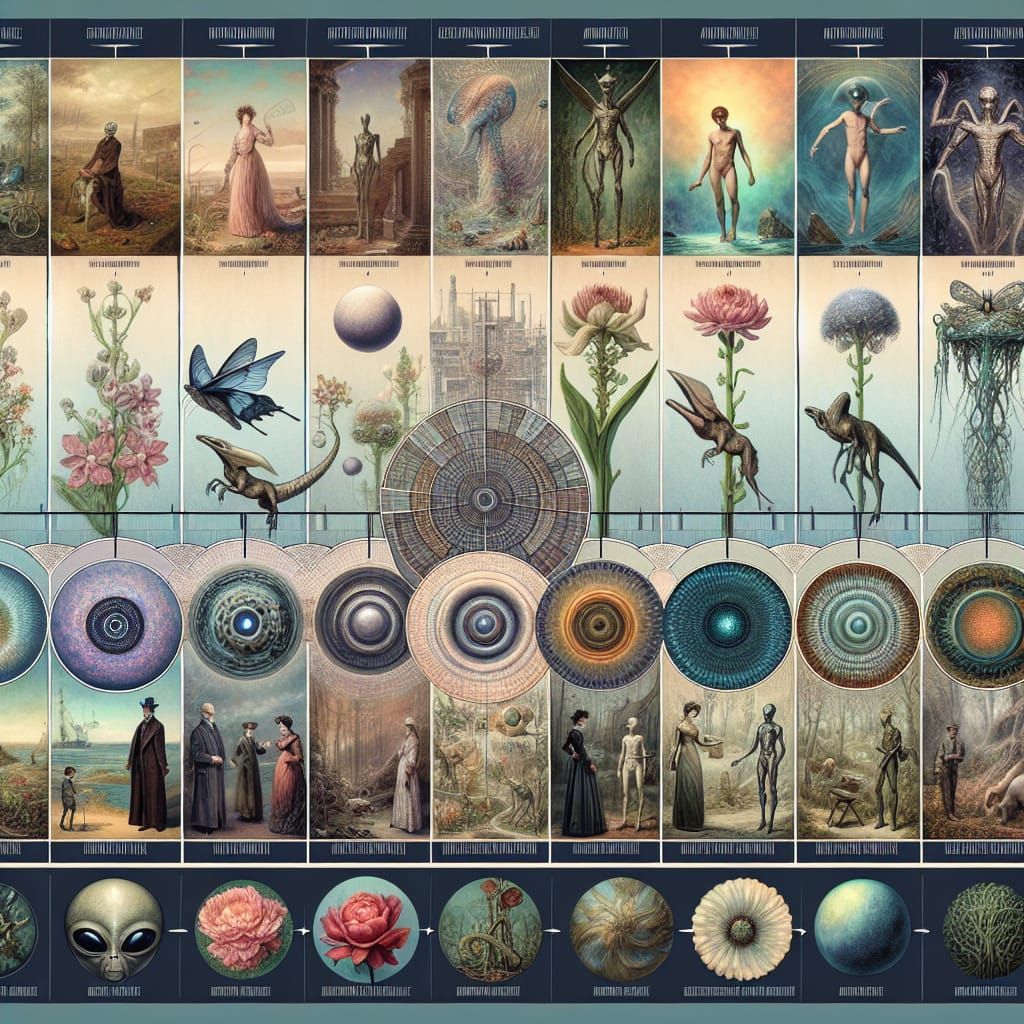 time line chart of the evolution of alien technology 1