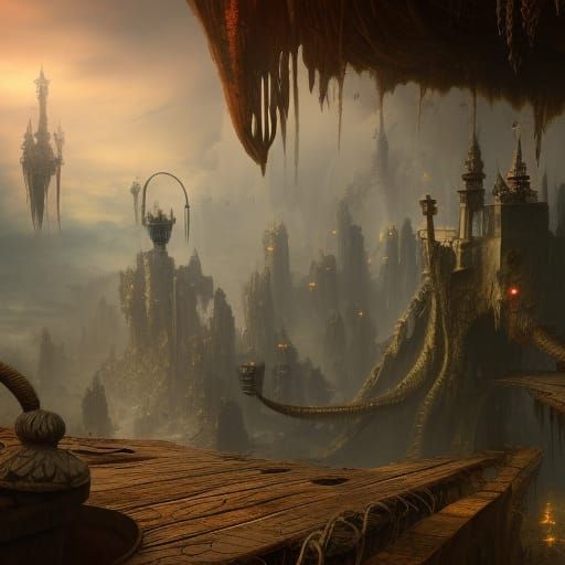 Fantastical Matte Painting with Intricate Detail