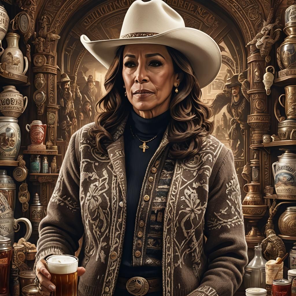 Bowling Alley Scene with Kamala Harris as The Dude