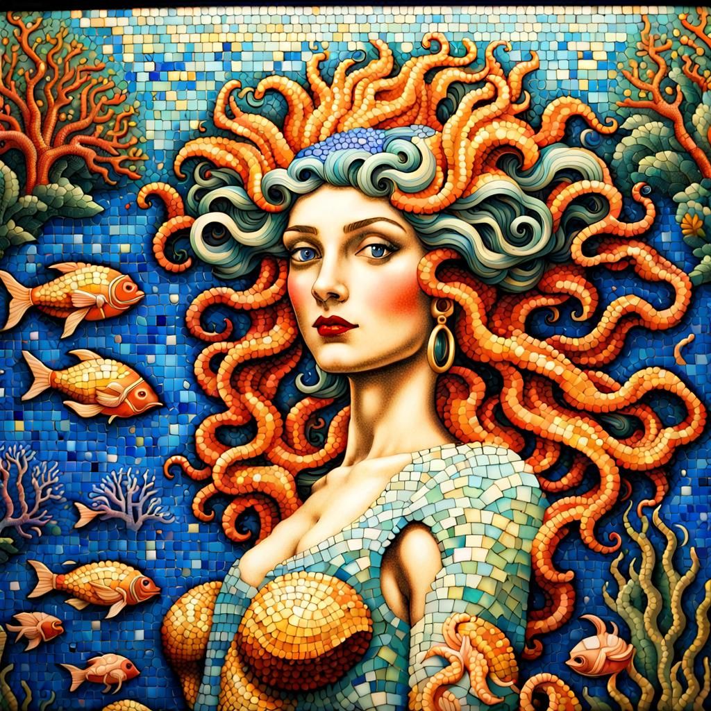 Art Deco Mosaic of Neptune's Underwater Palace