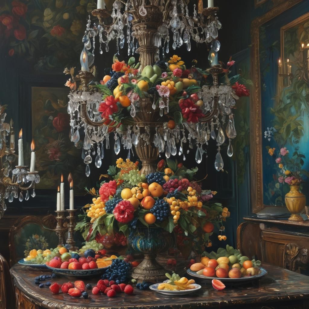 Vibrant Still Life in Post-Impressionist Style