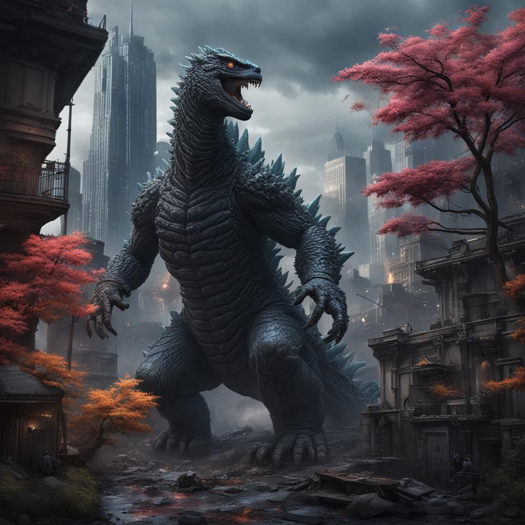 Godzilla T-800 Earl Grey Blend: Detailed Matte Painting