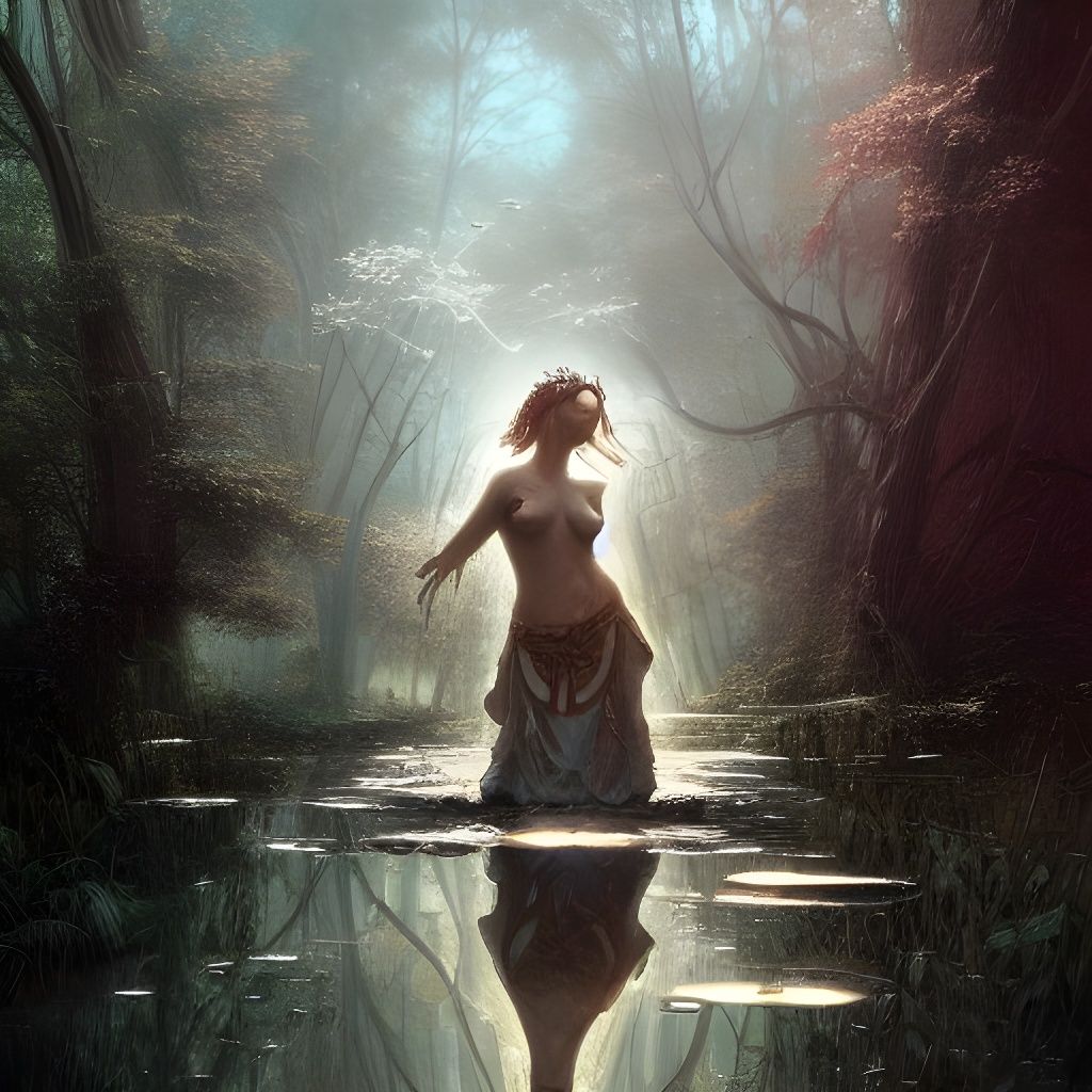 Goddess Clothed in Milk: Hyperdetailed Fantasy Art