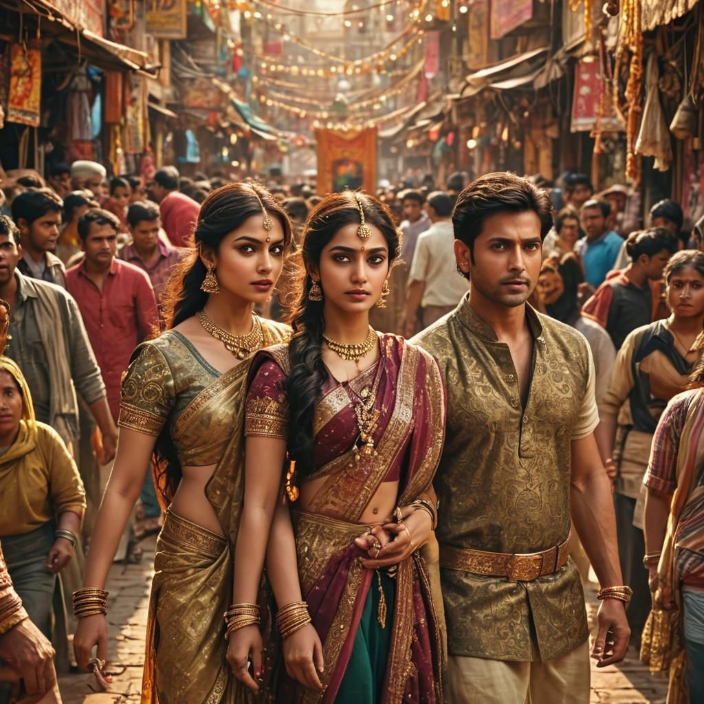 Hyper-Realistic Bollywood Movie Poster in 8k