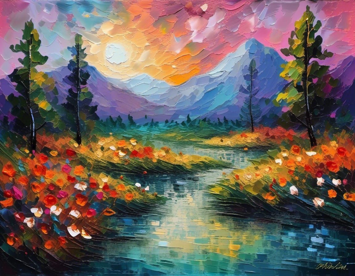 Landscape - oil painting style