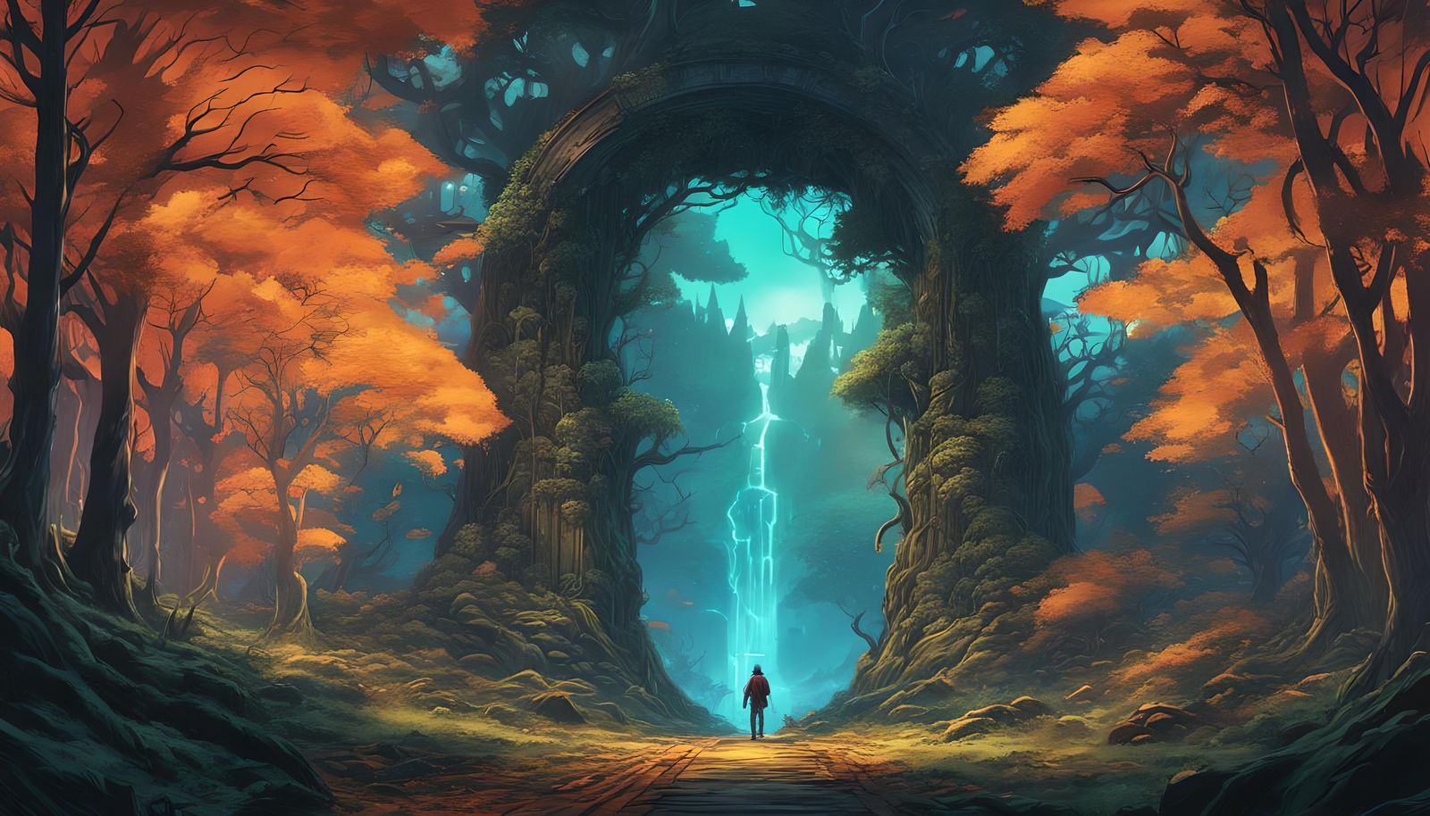 Forest Portal to Another World, Comic Book Art