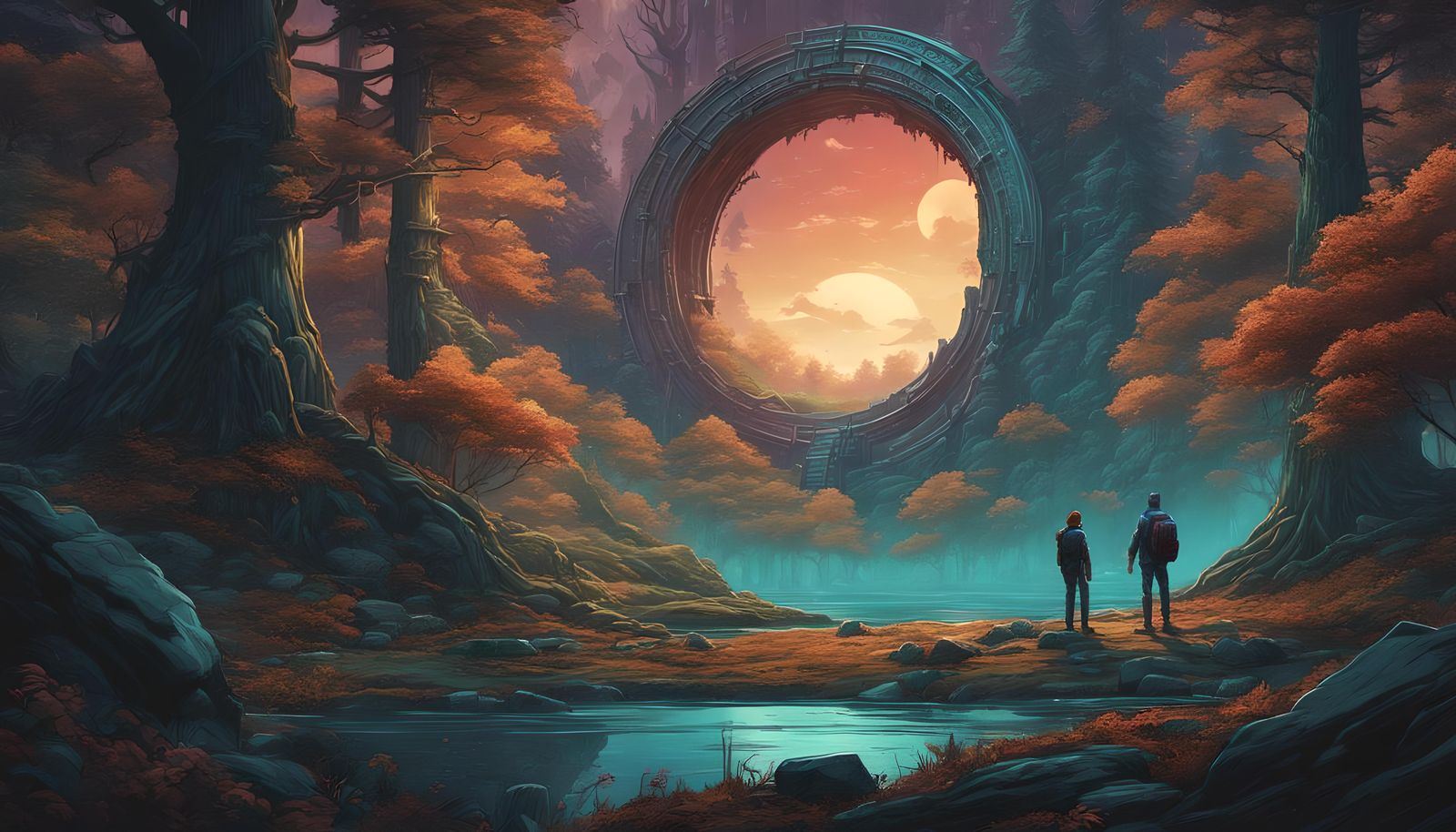 Otherworldly Portal in Comic Book Art Style