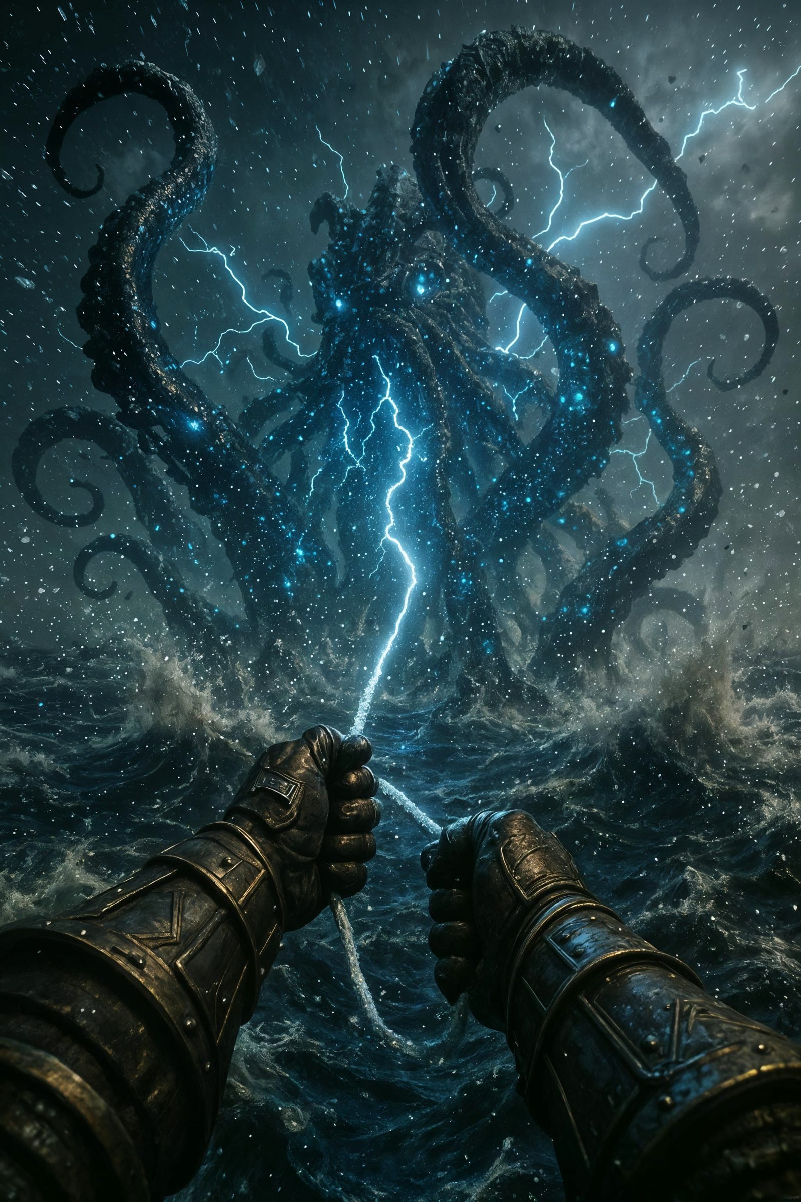 Kraken Eruption: A Hyperrealistic Cinematic Fantasy Scene