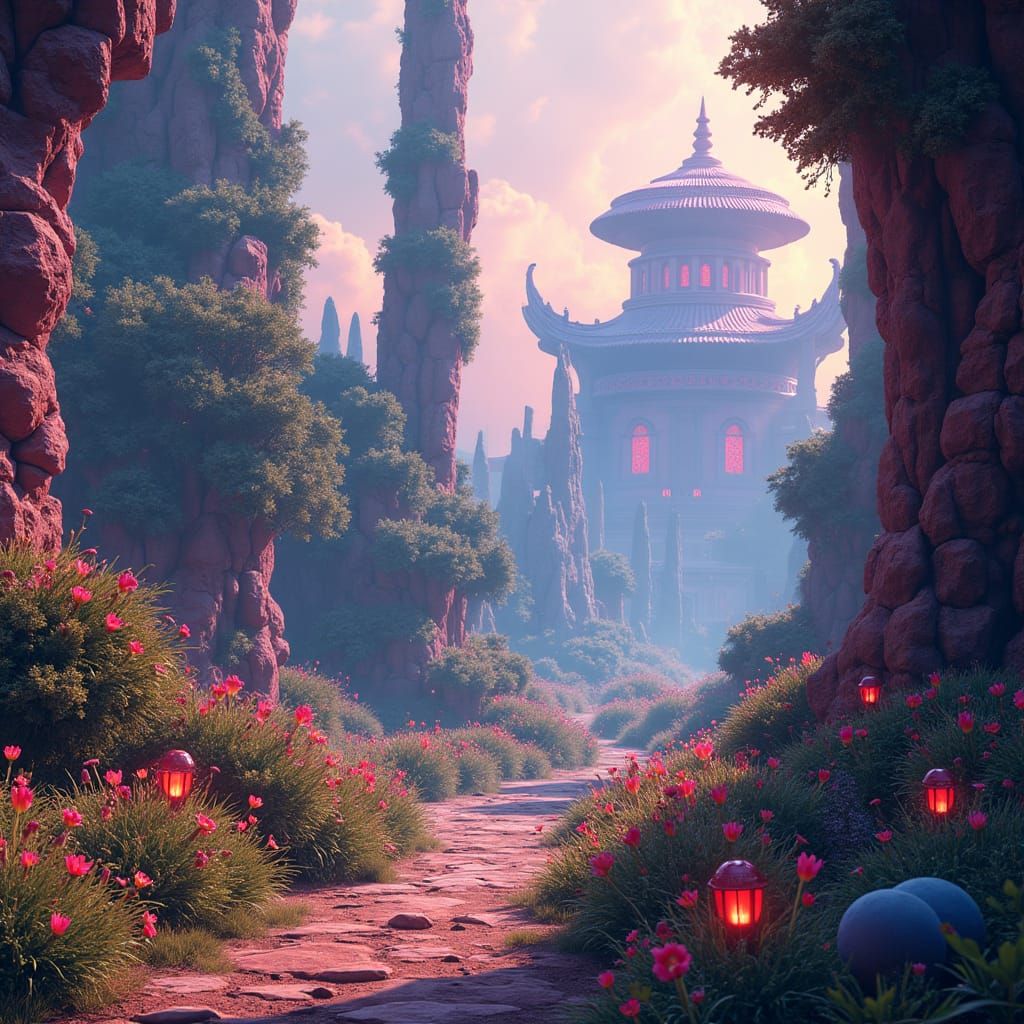 Mystical Landscape with Creatures in Unreal Engine 5