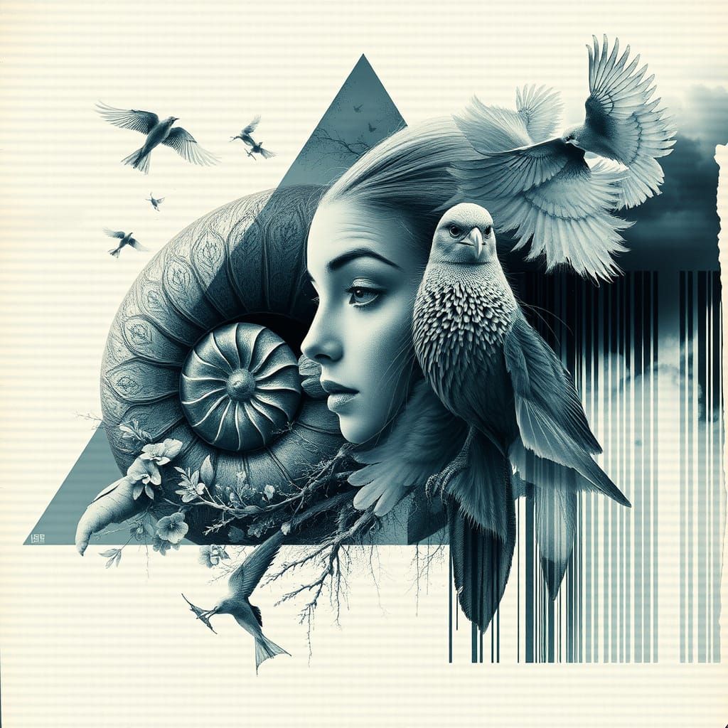 Hyper-Realistic Surreal Double Exposure Artwork Featuring a ...