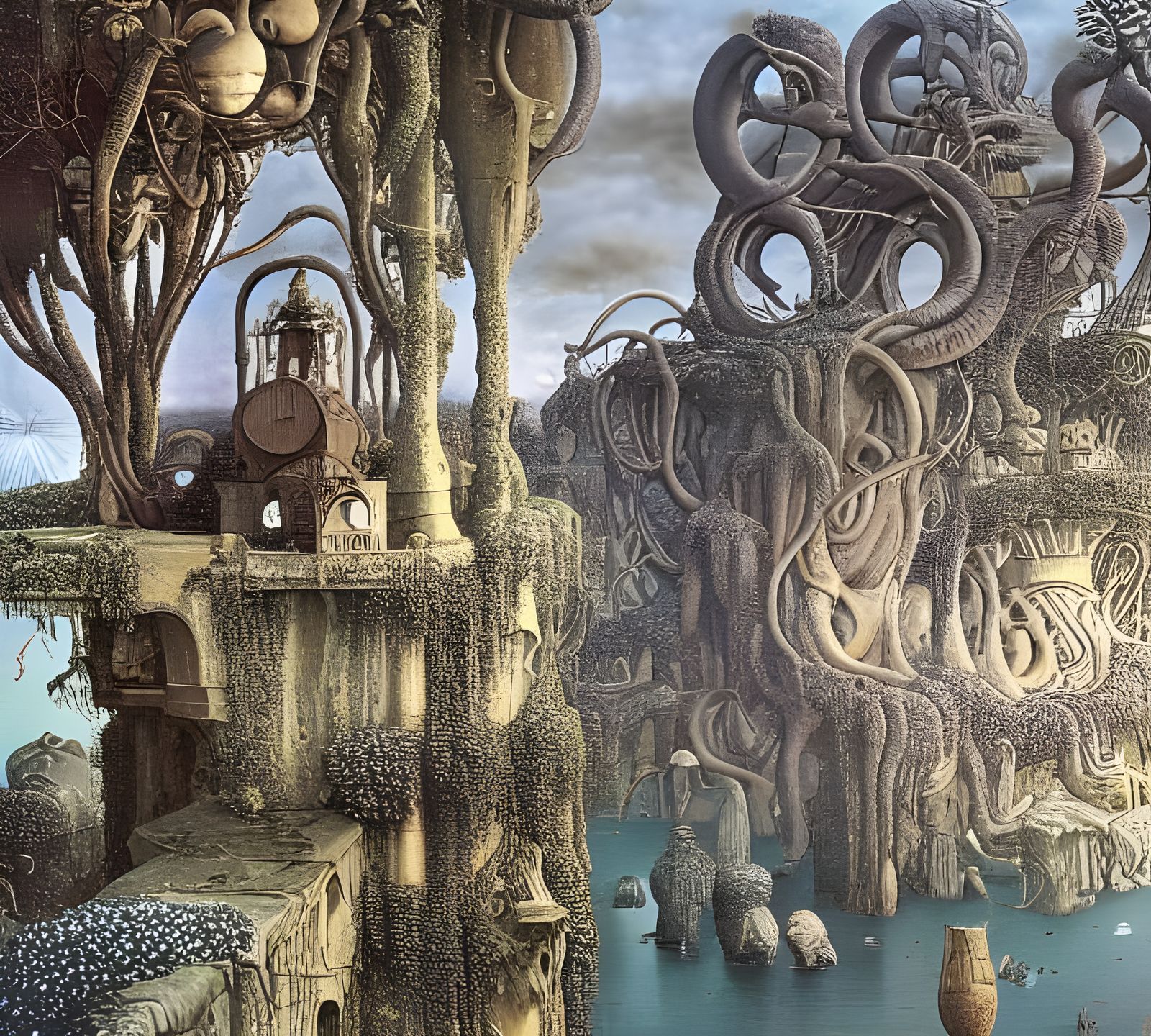 Post-Human Beings in a Dreamy Celestial City