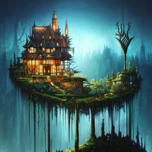 Art Nouveau Glass Villa on Mountaintop