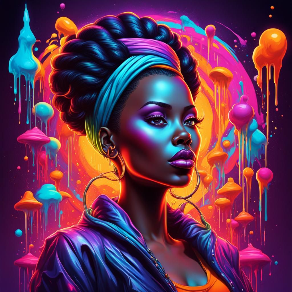 Retro Halloween: 3D Neon Graffiti Art